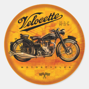 velocette Motorcycles Classic Round Sticker