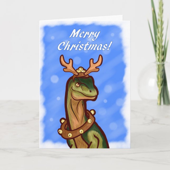 Veloci-reindeer Holiday Card (Front)
