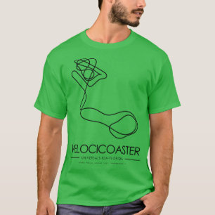Velocicoaster Minimalistic Rollercoaster Layout T-Shirt