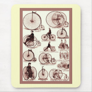 Velocipedes ~ Vintage Advertising Poster Mouse Mat