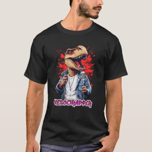 Velocirapper Funny Dino Velociraptor Rapper Dinosa T-Shirt