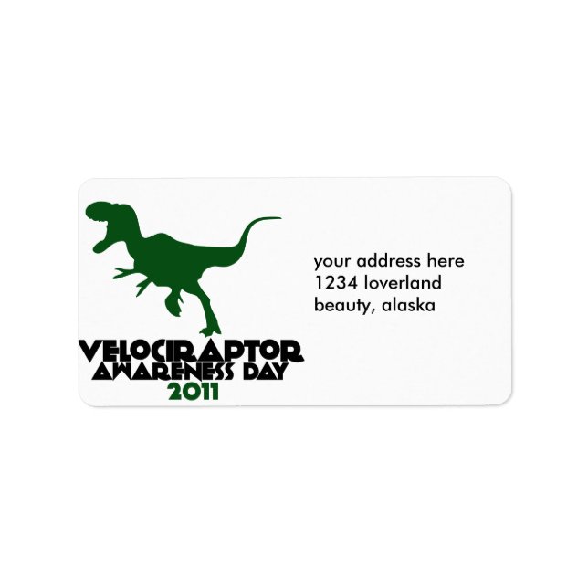 Velociraptor Awareness day 2011 Label (Front)