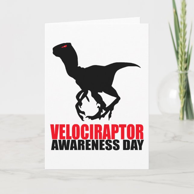 Velociraptor Awareness Day Card (Front)