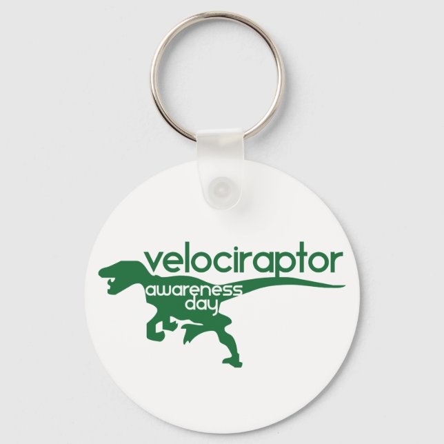 Velociraptor Awareness Day Key Ring (Front)