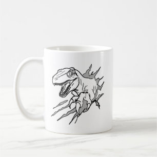 Velociraptor Claw Metal Line Art Not Contained Mug