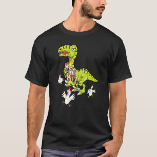 Velociraptor Dinosaurs Love Fried Chicken T-Shirt
