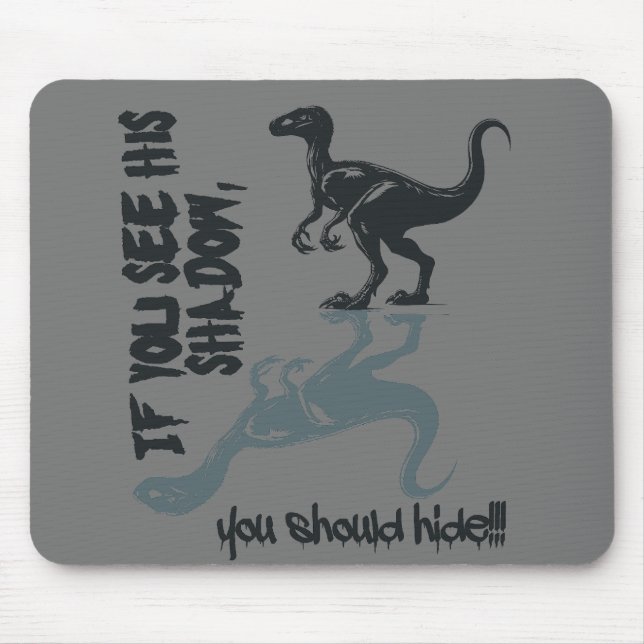 Velociraptor, dinosaurs, T-rex Mouse Mat (Front)