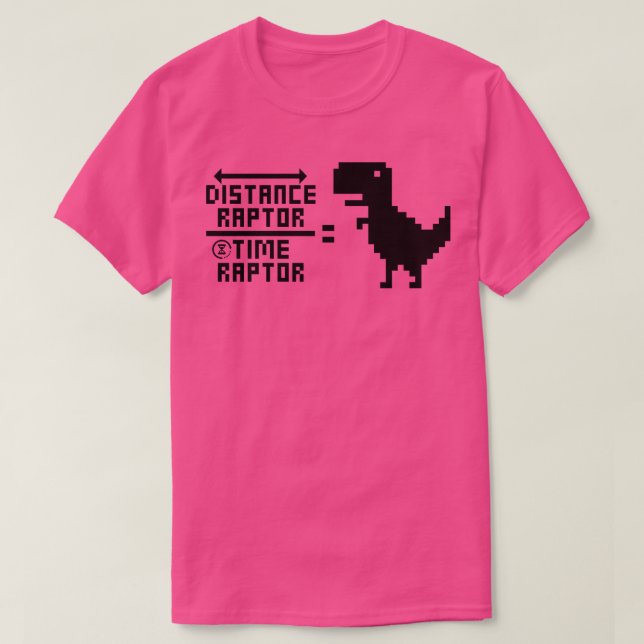 Velociraptor Funny Equation 3 T-Shirt (Design Front)