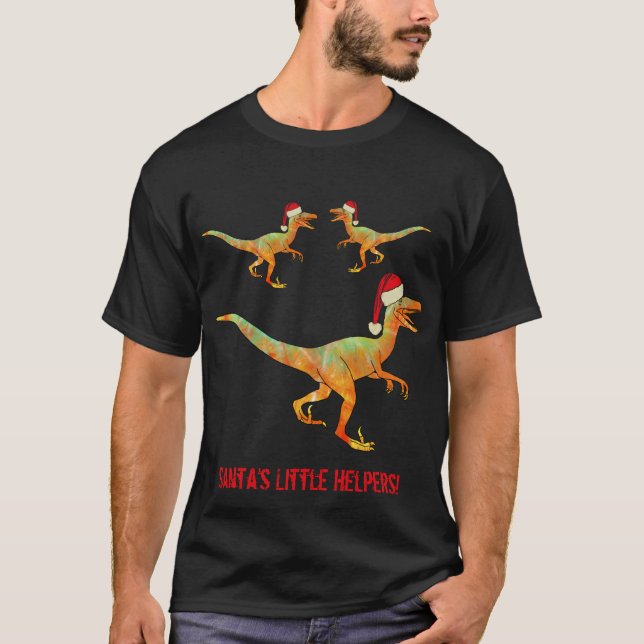 Velociraptor Funny Festive Raptor Dinosaur Slogan  T-Shirt (Front)