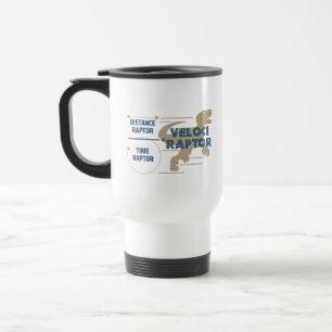 VelociRaptor Funny Physics Science Pun Dinosaur Travel Mug