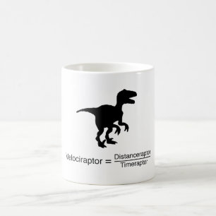 velociraptor funny science coffee mug