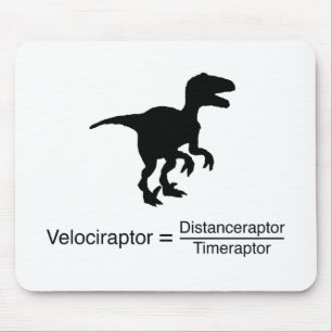 velociraptor funny science mouse mat