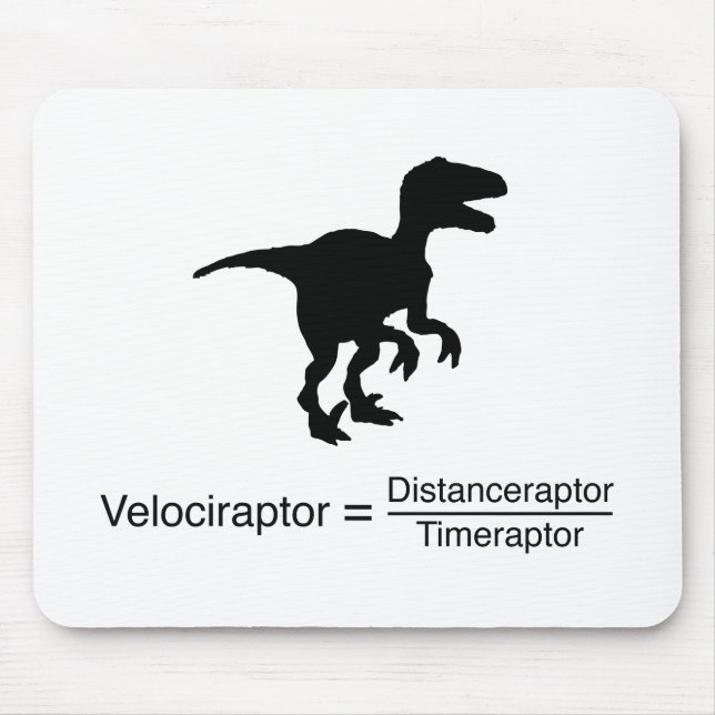 velociraptor funny science mouse mat (Front)