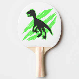 Velociraptor silhouette - Choose background color Ping Pong Paddle