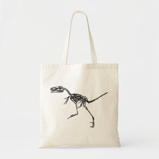 Velociraptor Skeleton Tote Bag (Front)