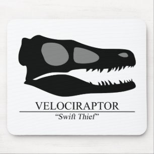 Velociraptor Skull Mouse Mat
