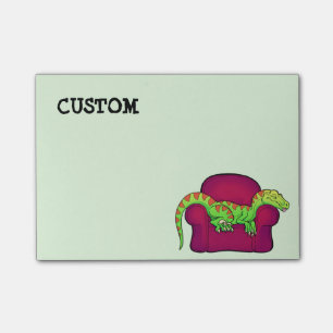 Velociraptor sleeping on couch- Five more minutes! Post-it Notes