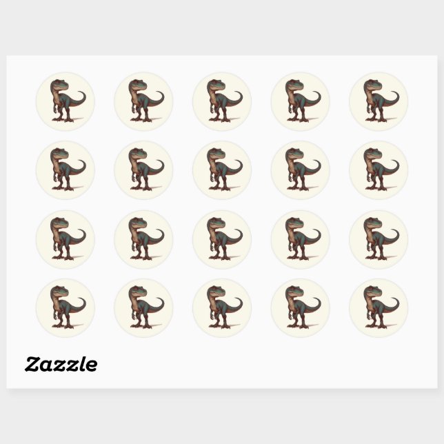 Velociraptor Stickers - Crested Friends Collection (Sheet)
