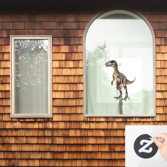 Velociraptor  window cling (Home Window)