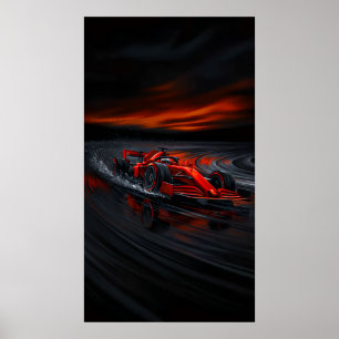 Velocity: Red Formula Racer Poster