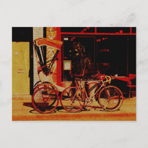 velorickshaw vintage postcard