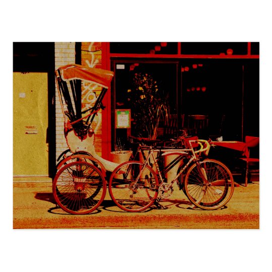 velorickshaw vintage postcard