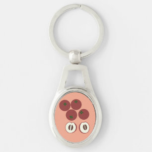 Velvet Apple Metal Keychain