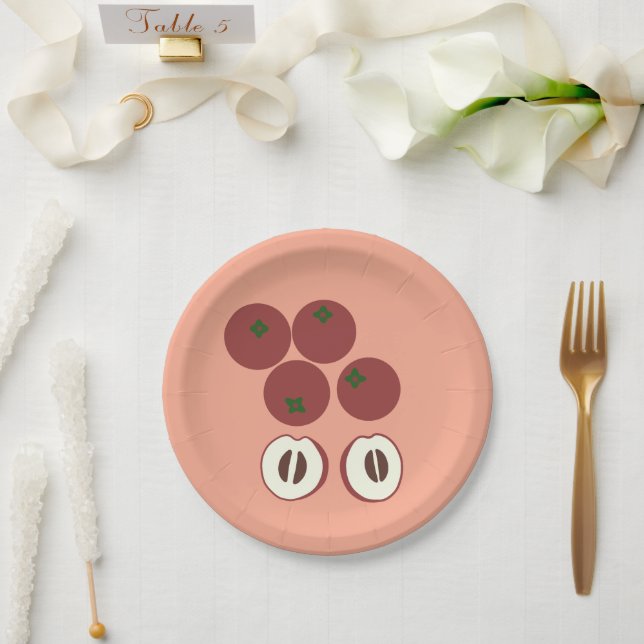 Velvet Apple Paper Plate (Wedding)