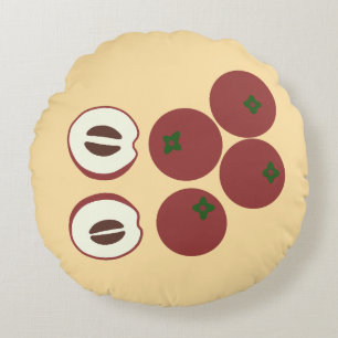 Velvet Apple Round Pillow