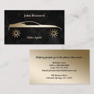 Velvet Black and Gold Auto Business Card