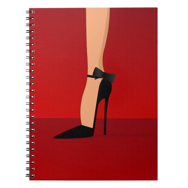 Velvet Black Shoes spiral note book (Front)