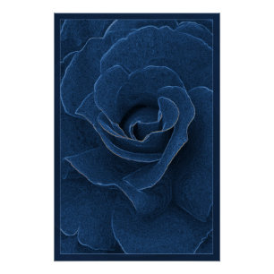 Velvet blue rose poster
