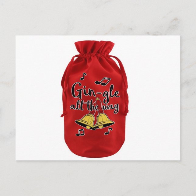 Velvet Bottle Bag, Velvet Wine Bag Promotional Bag Postcard (Front)