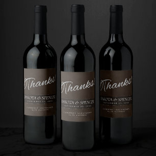 Velvet Bronze Grunge   Coffee Brown Suede Thanks Wine Label