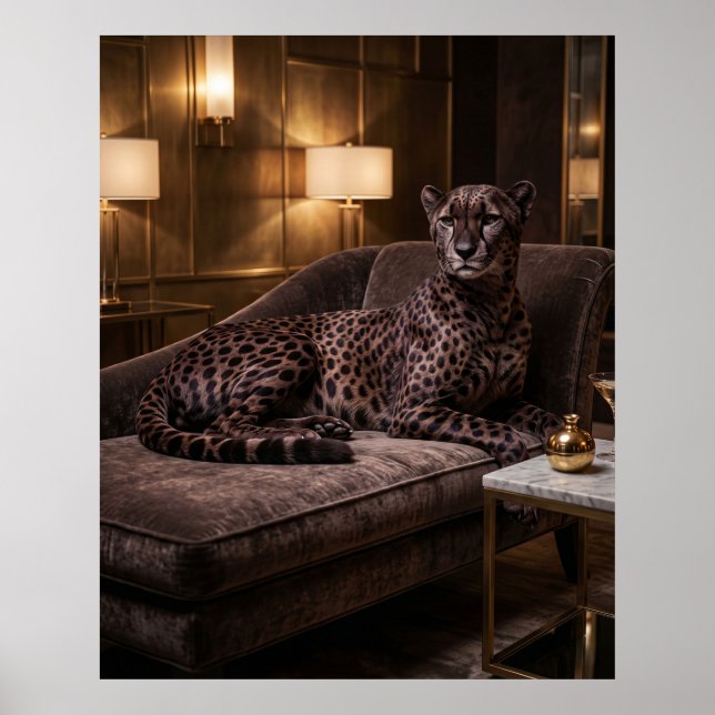 Velvet Cheetah Lounge Poster (Front)