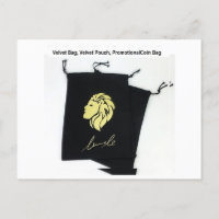 Velvet Coin Bag, Velvet Pouch, Logo Print Bags