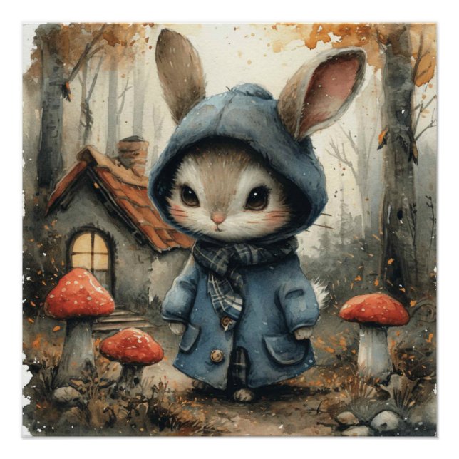 Velvet Ears: A Bit of Whimsy Bunny Poster (Front)