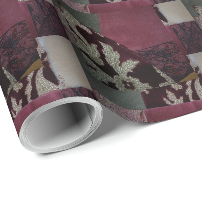 Velvet Fabric Design Wrapping Paper (Roll Corner)