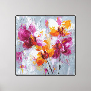 Velvet Flame Orchid Abstract Canvas Print