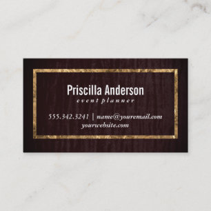 Velvet / Gold Frame Business Card
