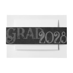 Velvet Grad Onyx Black Jewel Tone Grunge Invitation Belly Band