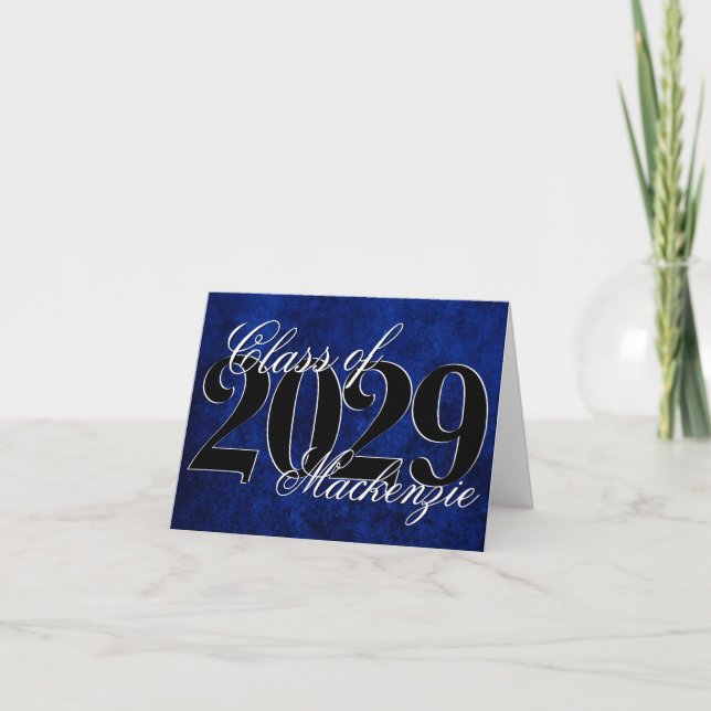 Velvet Grad | Sapphire Blue Dark Jewel Tone Grunge Card (Front)