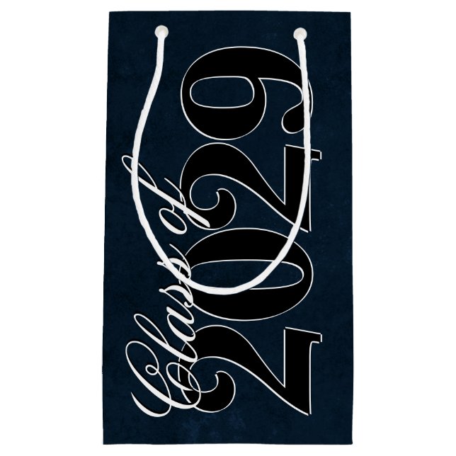 Velvet Grad | Sapphire Blue Dark Jewel Tone Grunge Small Gift Bag (Front)