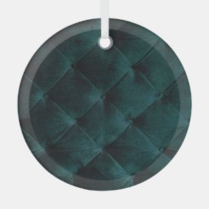 Velvet Green: Malachite Textile Elegance Glass Tree Decoration
