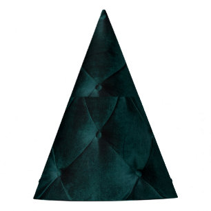 Velvet Green: Malachite Textile Elegance Party Hat