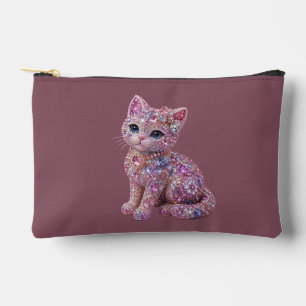 Velvet Night Cat Aesthetic Print Accessory Pouch