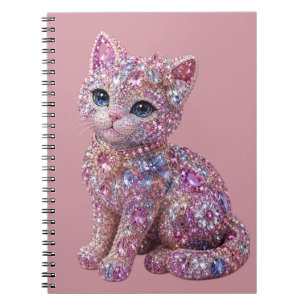 Velvet Night Cat Aesthetic Print Notebook
