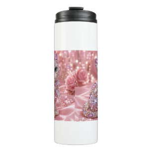 Velvet Night Cat Aesthetic Print Thermal Tumbler