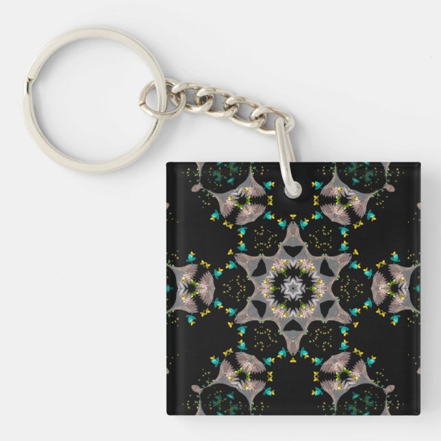 Velvet Night Kaleidoscope Key Ring (Front)
