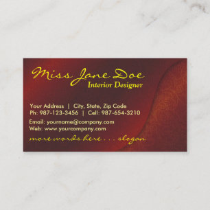 velvet paisley business card
